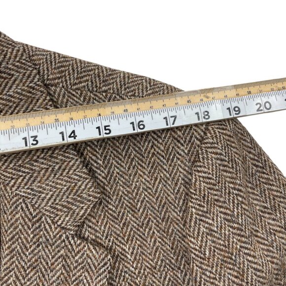 Stafford Harris Tweed Scottish Wool Scotland Blazer Herringbone Jacket Men's 44 - Picture 5 of 8